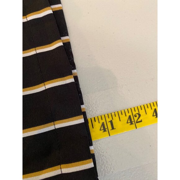 NWT No Comment NY.LA Black & Yellow Striped Wide-Leg Pants Small - Picture 6 of 9